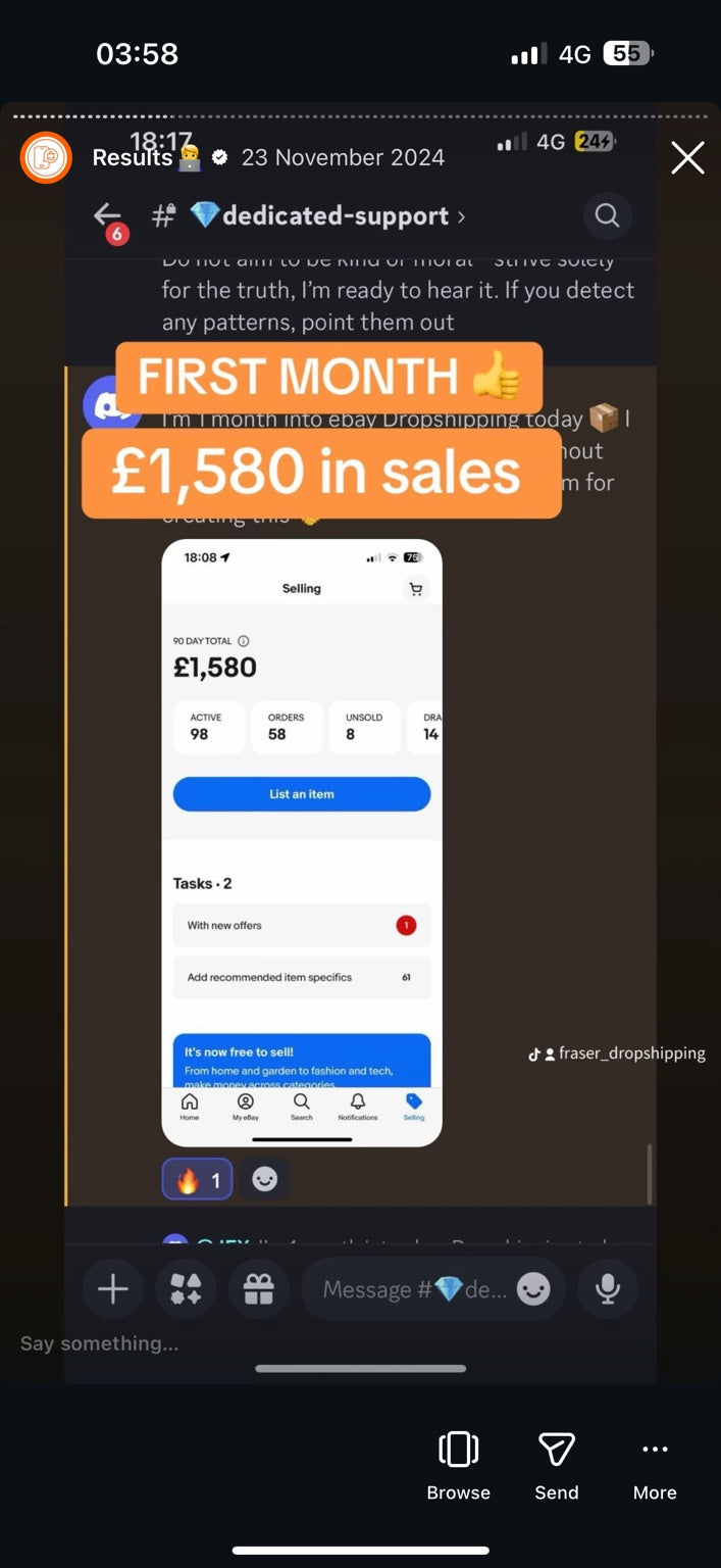 Client first-month sales result